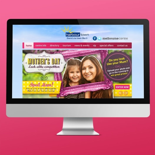 Graphic Design - Harbour Town Melbourne Website