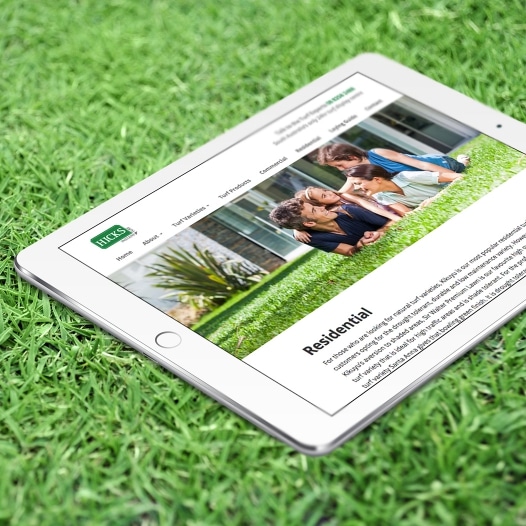Graphic Design - Hicks Turf - Website Design