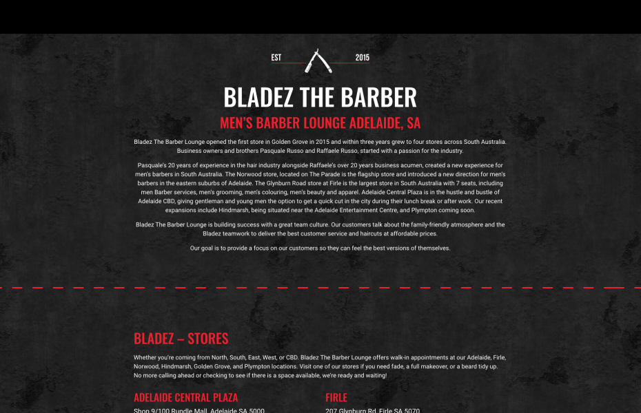 bladez about us page